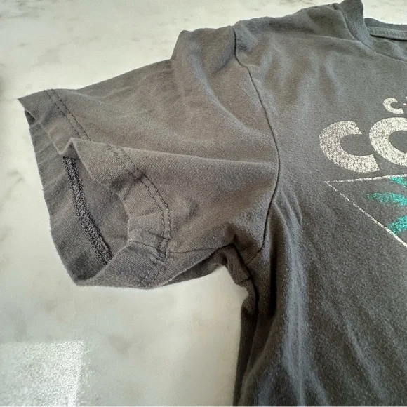 Chevrolet Corvette Graphic Crop Tee - Gray. Size XS - Picture 5 of 9